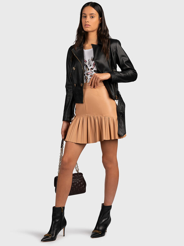 ELISABETH Faux leather mini skirt - 4