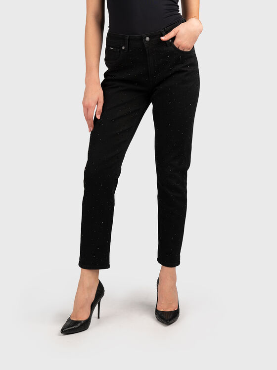 SPARKLE black jeans with rhinestones - 1