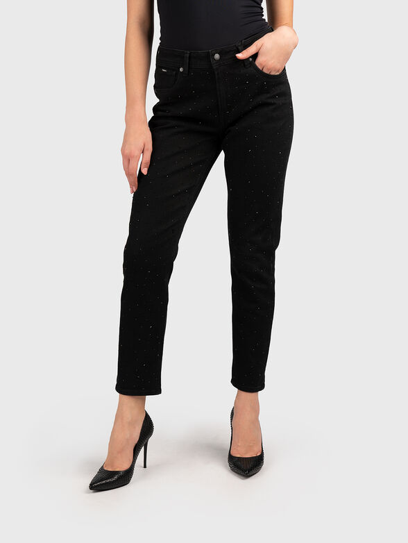 SPARKLE black jeans with rhinestones - 1