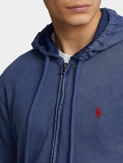 Sports sweatshirt with zip and hood - 3