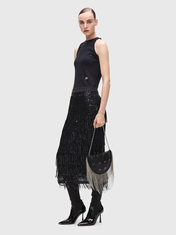 Малка чанта K/SOIREE с ресни и кристали - 2