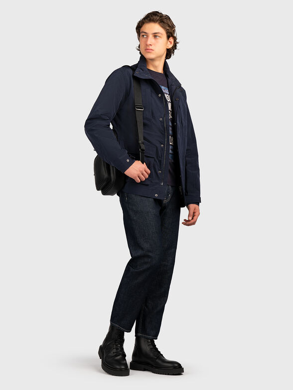 Dark blue jacket with logo detail - 1