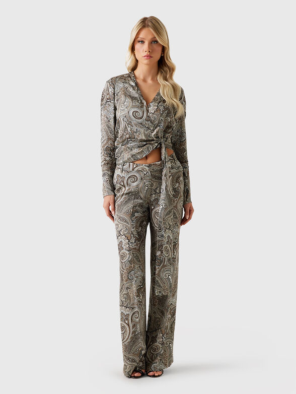LOREDANA trousers with accent print - 4