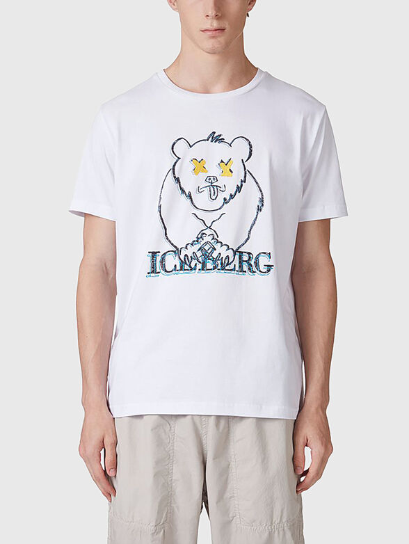 Cotton T-shirt with print - 1