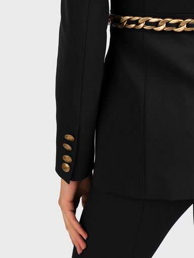 AMBER blazer with golden accent - 5