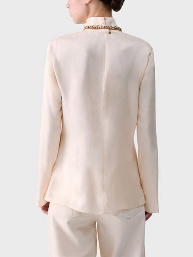 Satin blouse with a zip in the back - 3