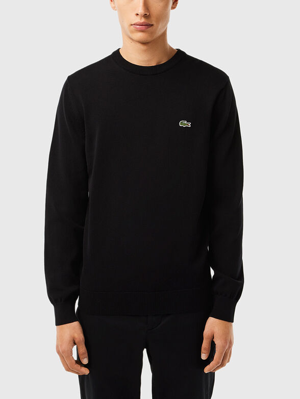 Crew neck cotton sweater - 1
