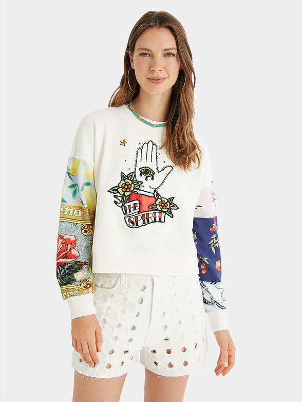 Cotton jumper patch sleeves - 1