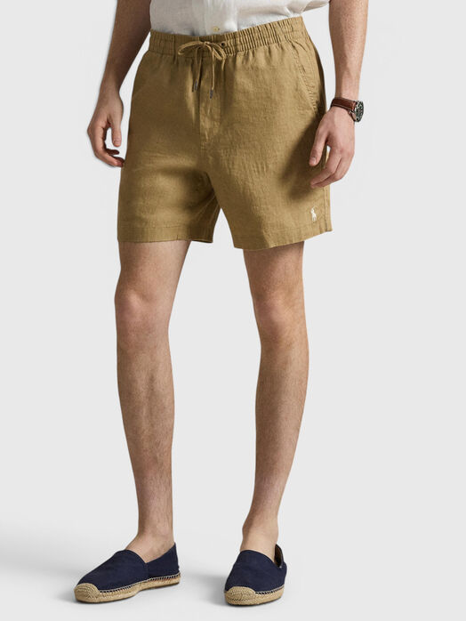 Linen shorts with an elastic waistband