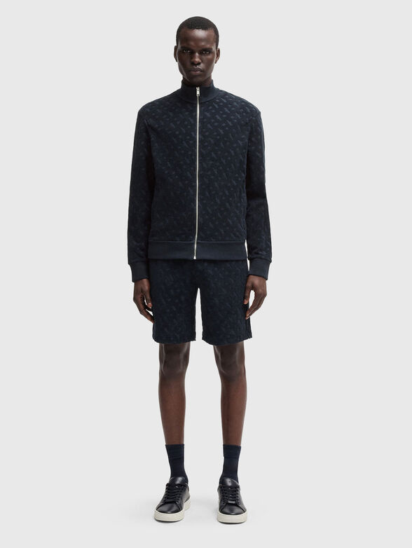 Sweatshirt with zip and logo print - 1