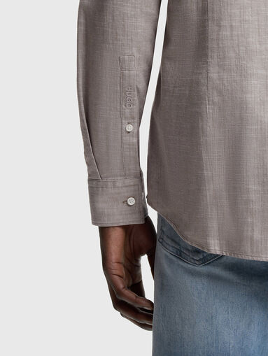 Cotton and linen shirt - 5