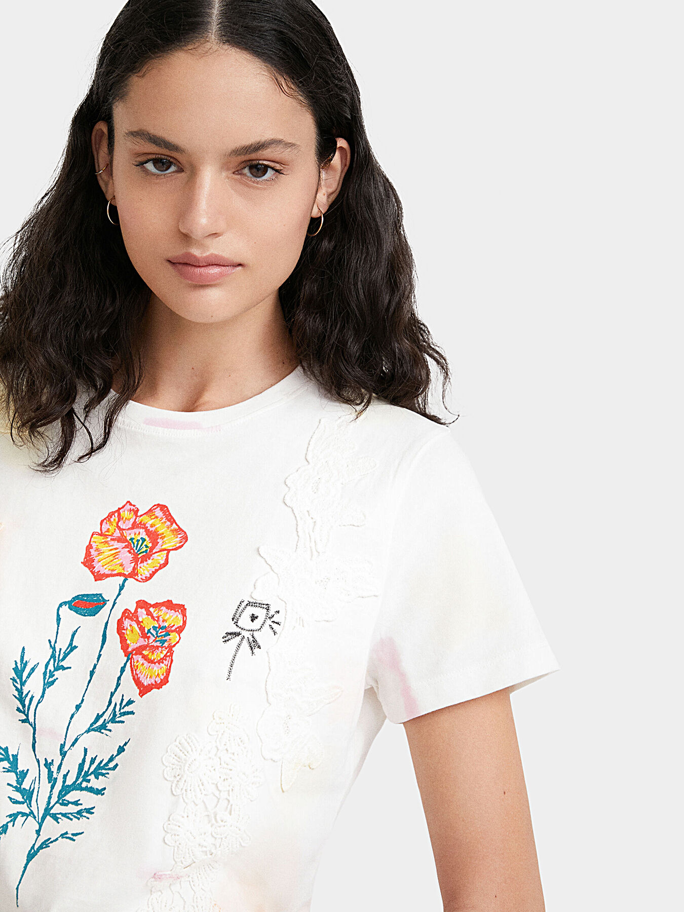 ALTEA T-shirt with floral details brand DESIGUAL