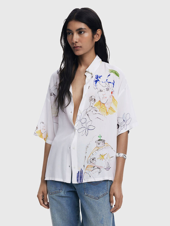 Shirt with accent print - 1