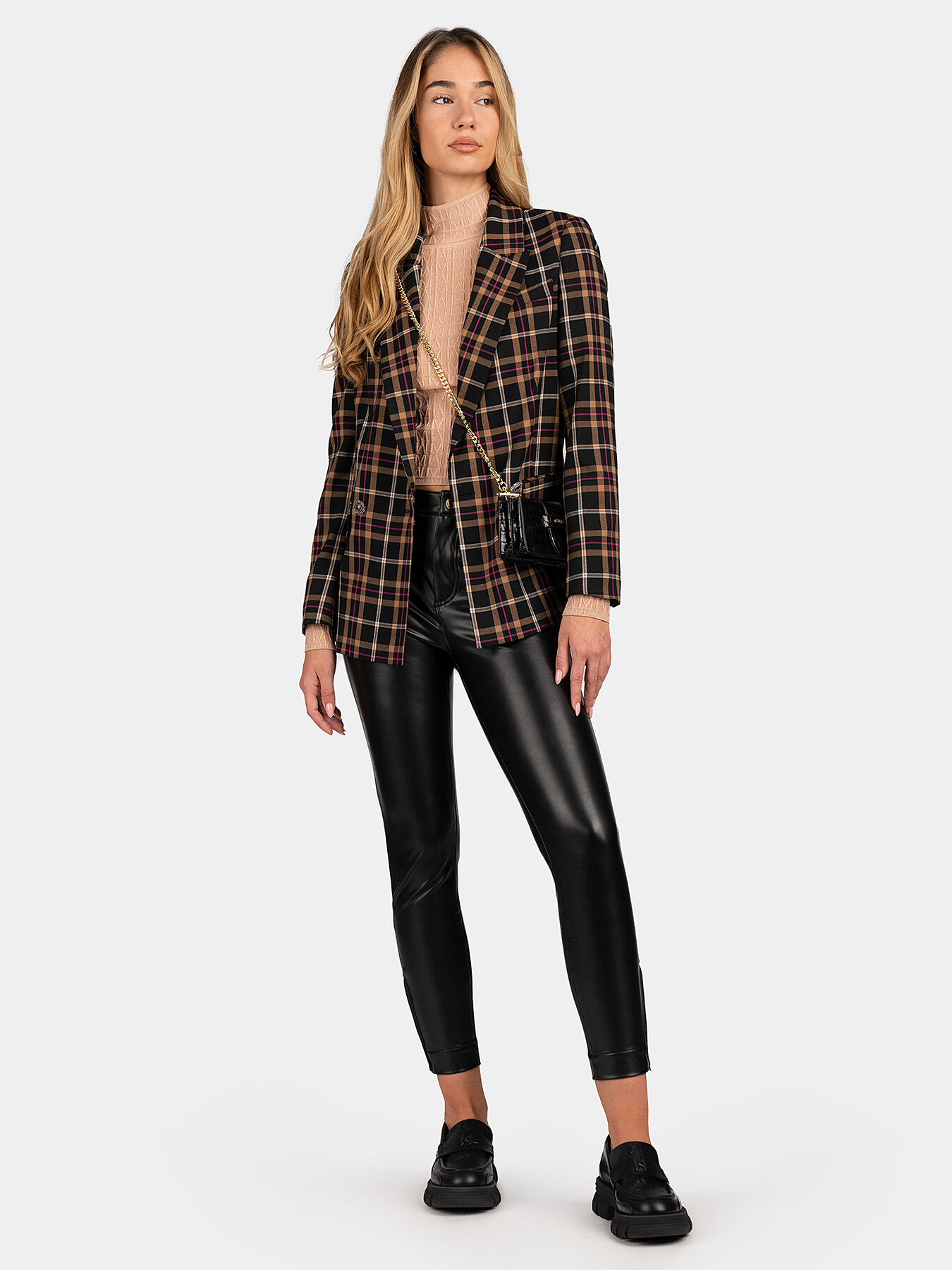 Faux leather skinny trousers brand MICHAEL KORS