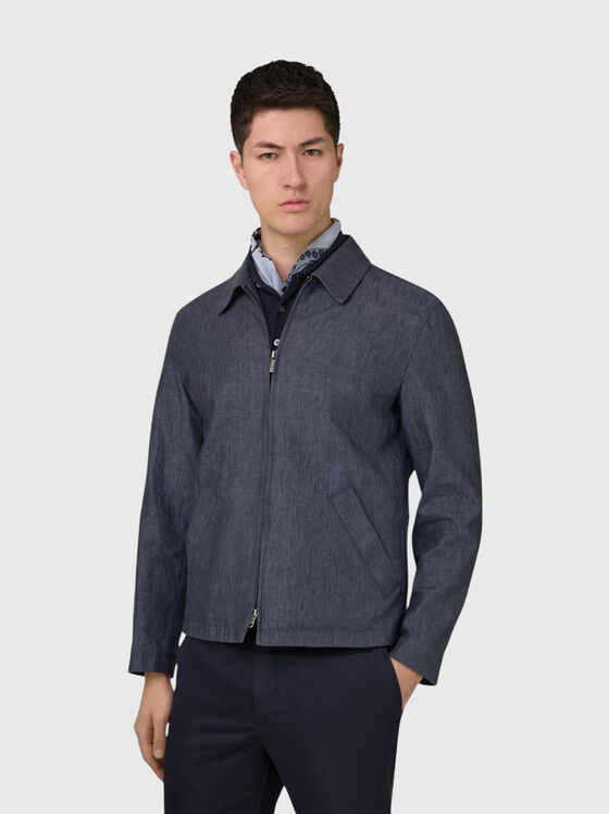 Dark blue linen jacket - 1