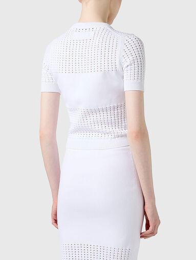 Sweater with short sleeves and an oval neckline - 3