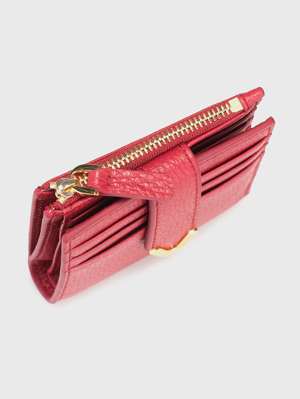 Leather wallet with gold details - 4