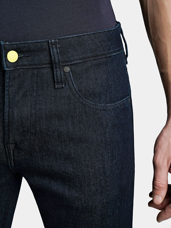 CHRIS Dark blue jeans with neon accents - 4