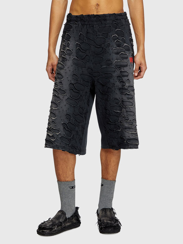 P-ECHIO-R1 shorts with rips - 1
