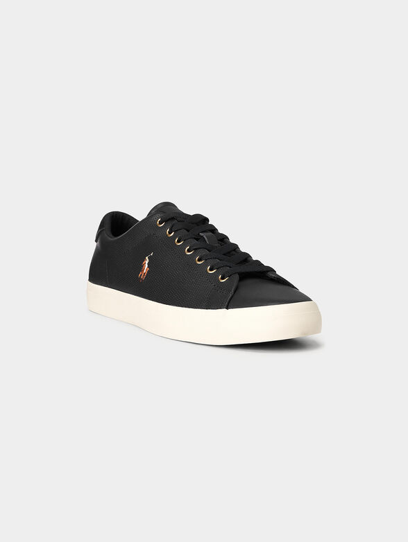 LONGWOOD black leather sports shoes  - 2