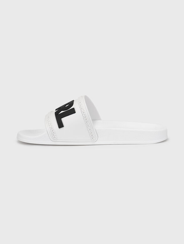KONDO black beach slides with white lettering - 4