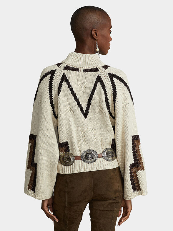 Sweater with mockneck and raglan sleeves - 3
