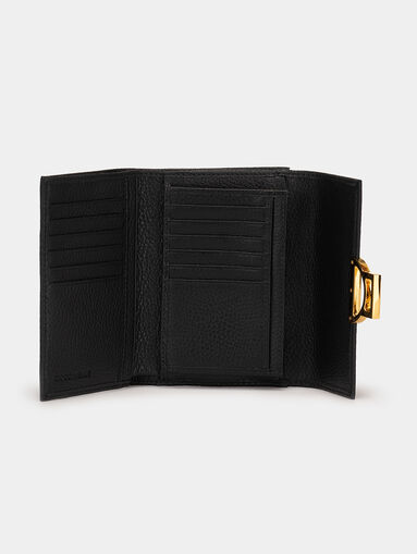 Leather purse with gold-coloured detail - 3