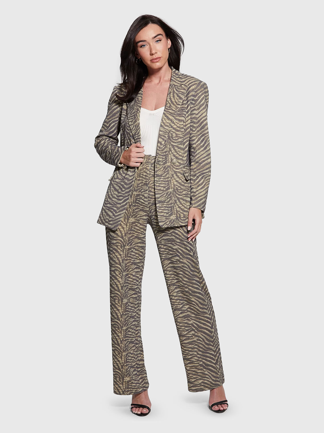 ELIANE pants with animal print and glitter brand GUESS