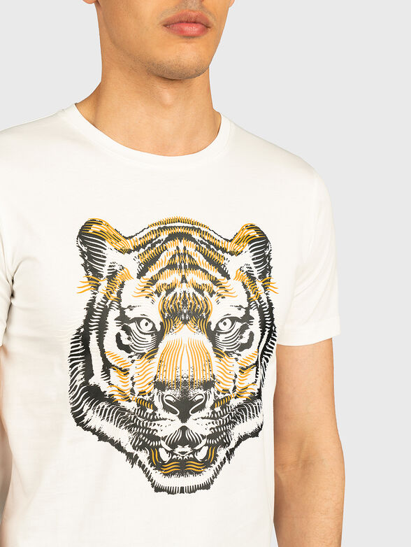 Cotton blend t-shirt with print - 2
