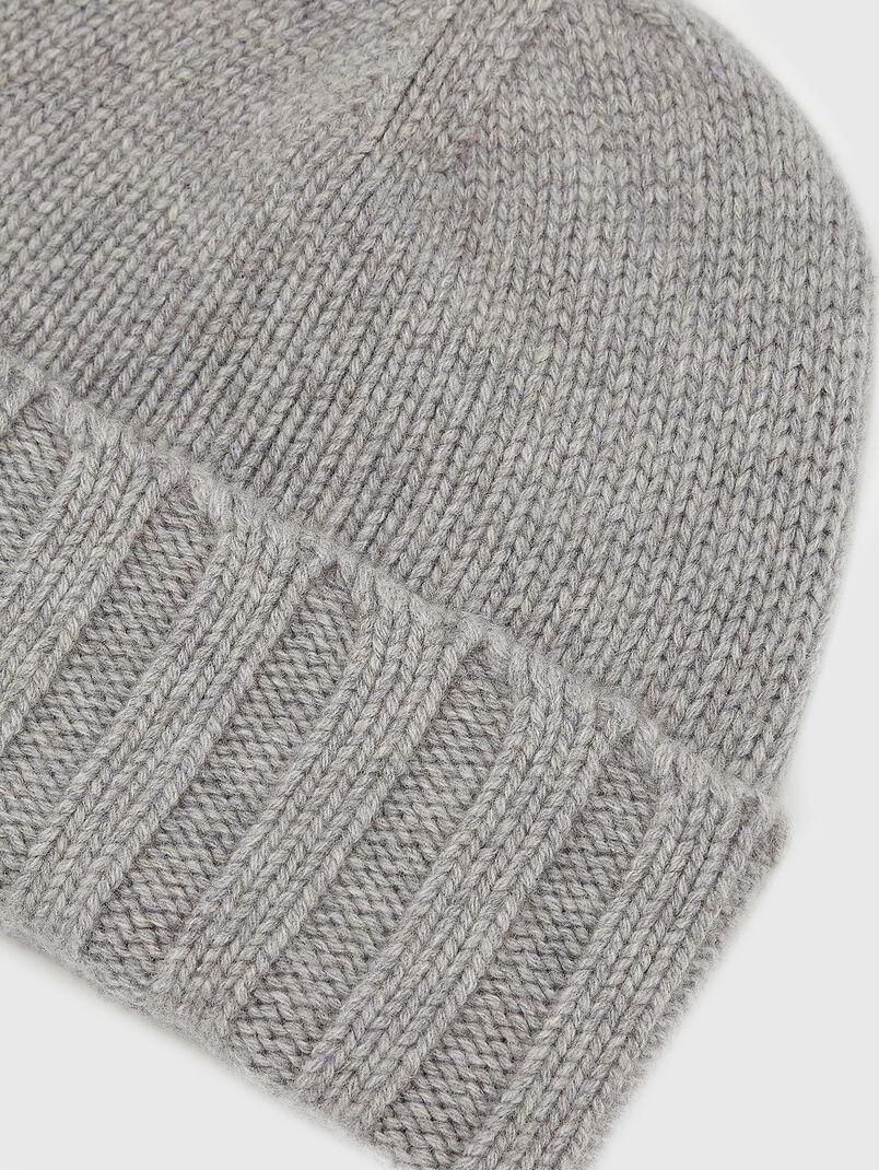Cashmere beanie hat - 3