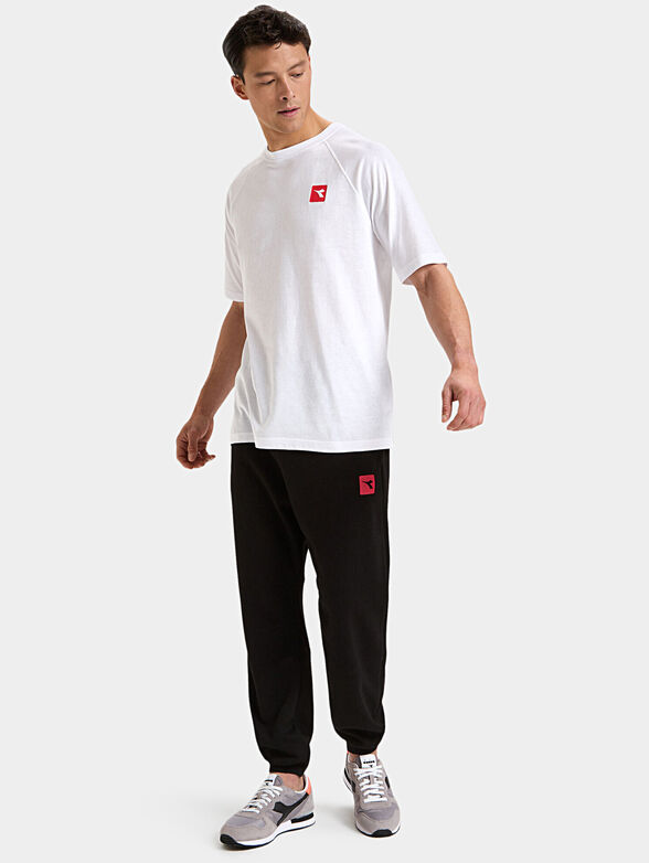 Black T-shirt with logo print - 3