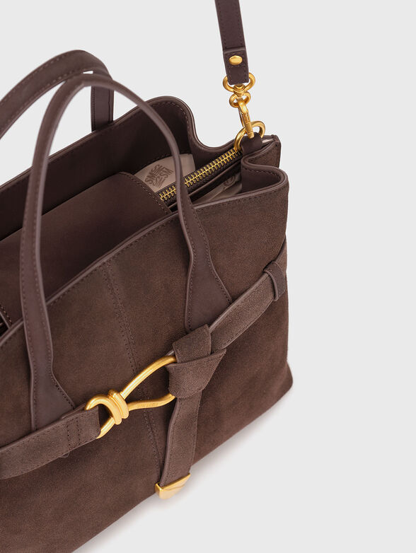 Big suede bag with long strap - 5