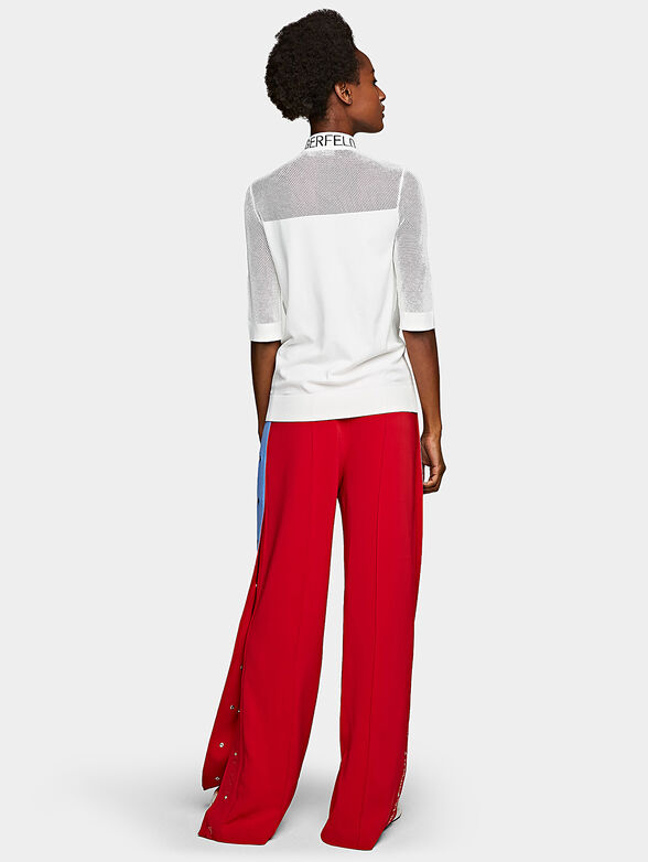 Black sports pants with contrasting band - 2