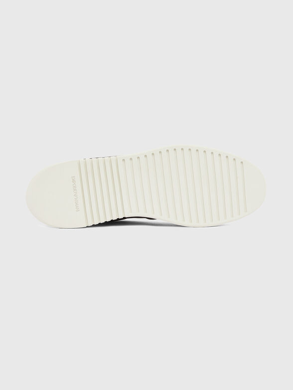 Genuine leather sneakers with a logo - 5
