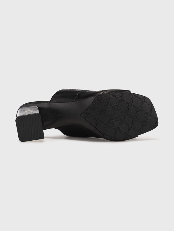 ICE BLOK leather slippers with logo detail - 5