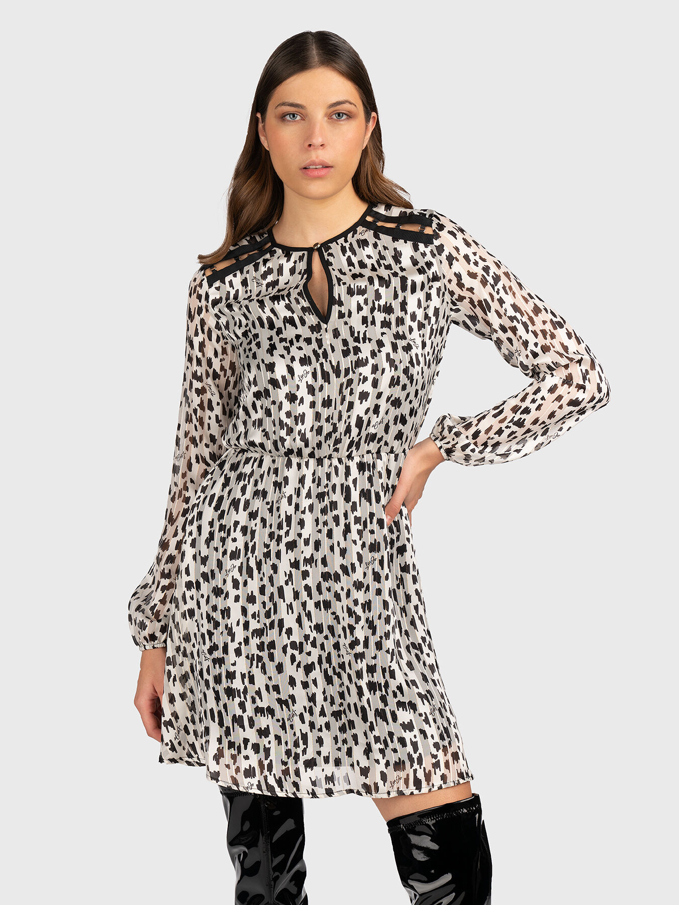 Mini dress with animal print brand LIU JO Globalbrandsstore en
