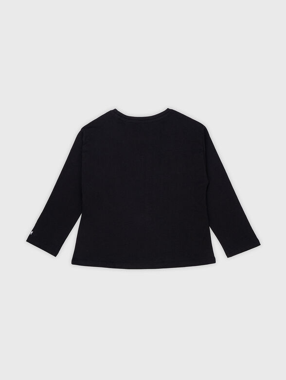 BLANCHE black blouse with long sleeve  - 2