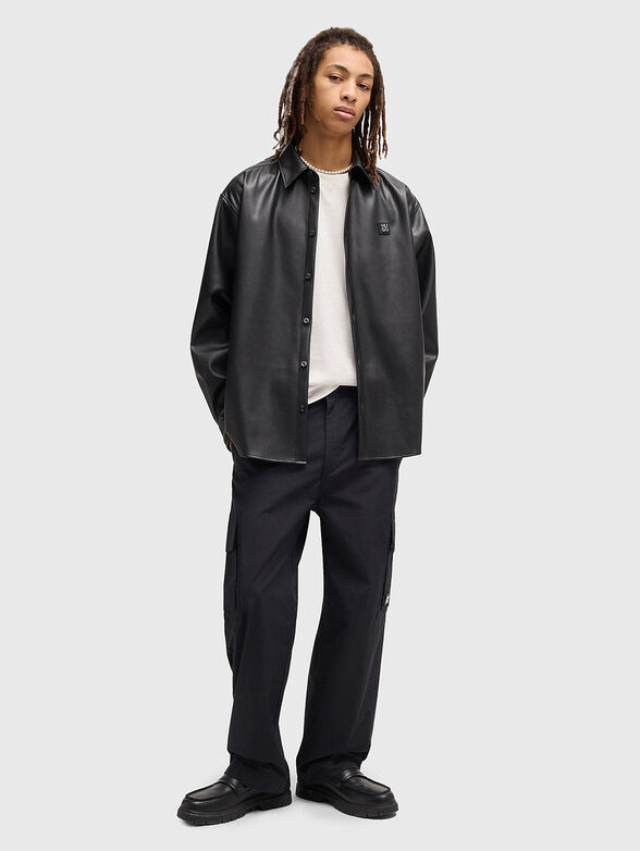 Oversized T-shirt with oval neckline - 2