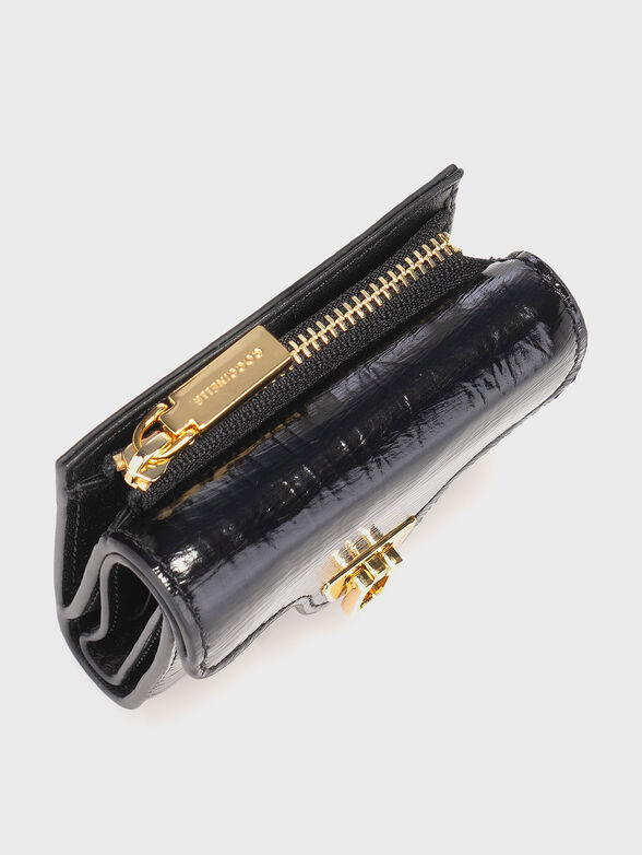 Leather wallet with gold detail - 4