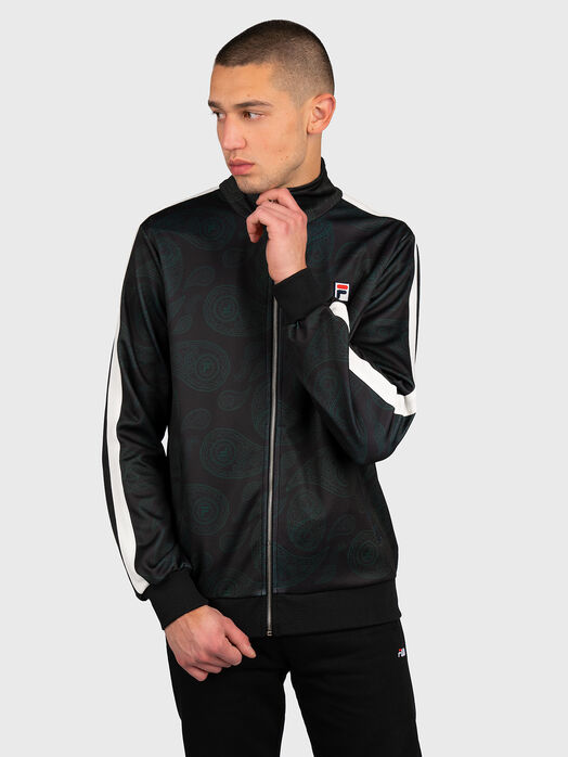 CHAS AOP zip sweatshirt with art logo prints