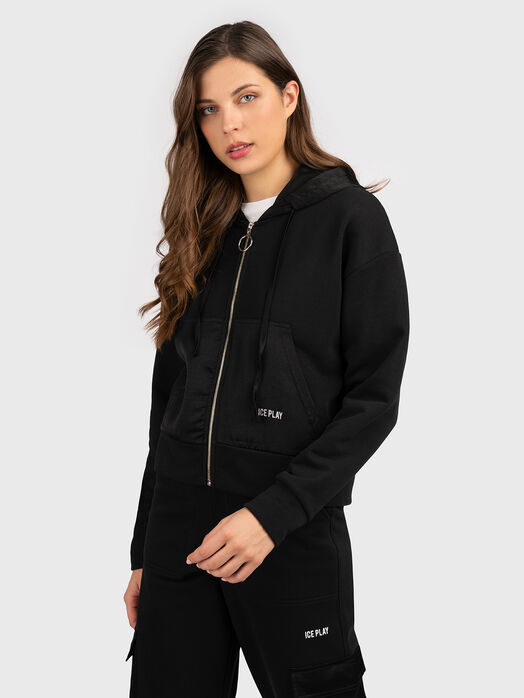 Zip up sweatshirt in black 