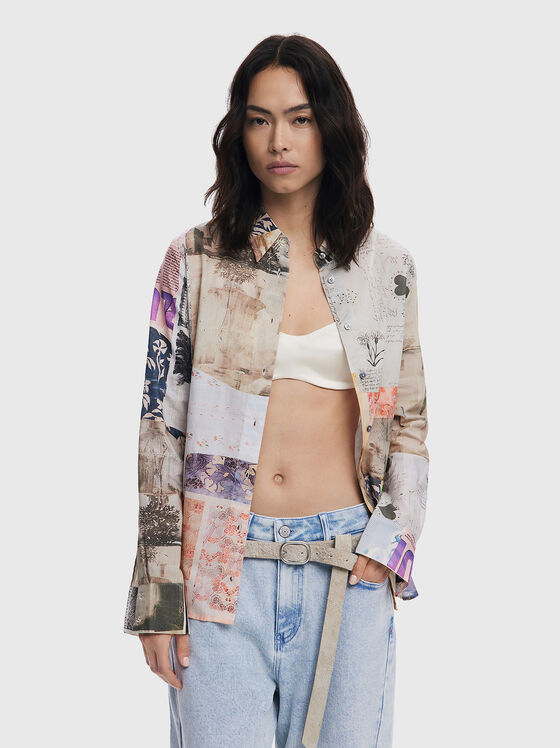 Shirt with multicolored print  - 1