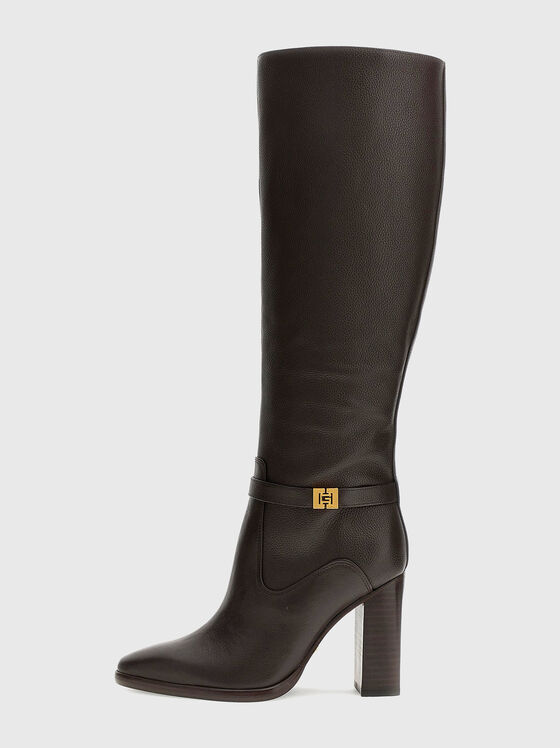 Кожени ботуши LENDY на ток - 1