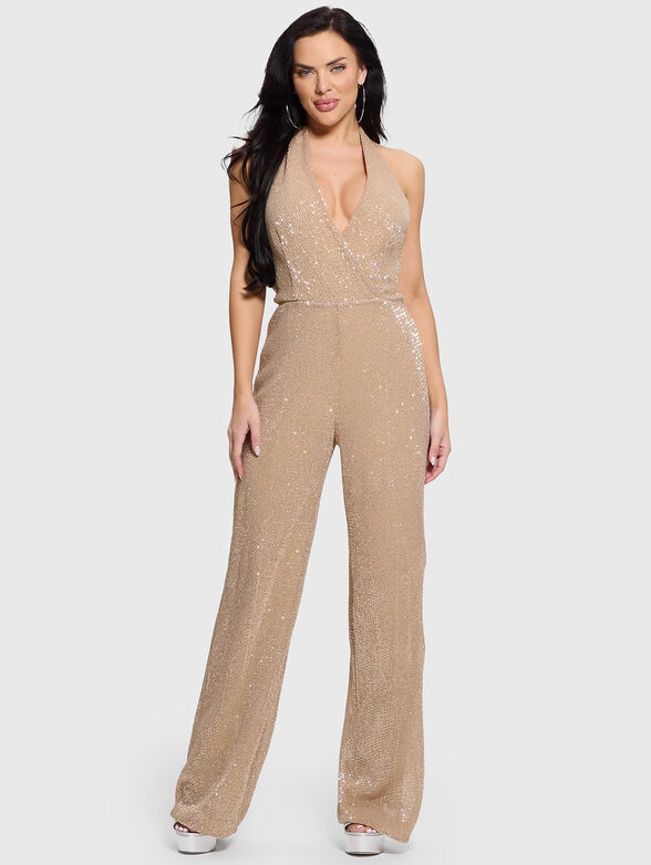 Gold sequin jumpsuit - 1