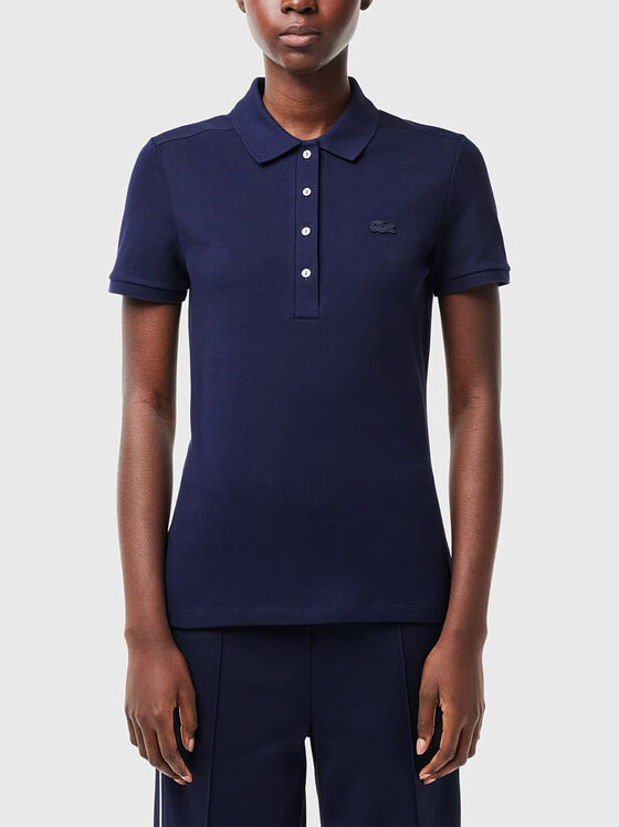 Burgundy cotton polo shirt - 1