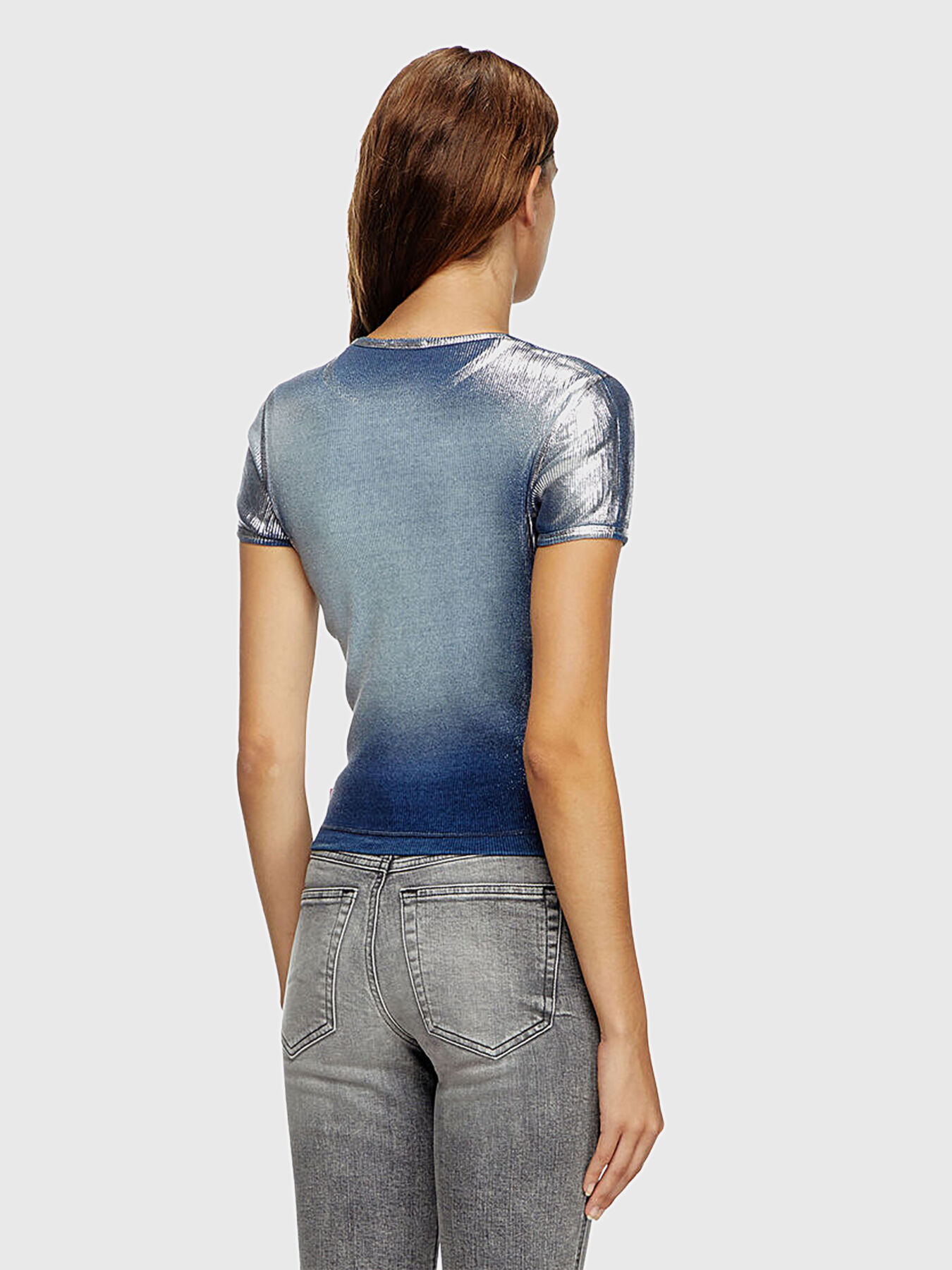 T-ELE-LONG-Q1 T-shirt with silver details brand DIESEL