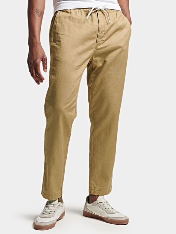 Pants in beige color - 1