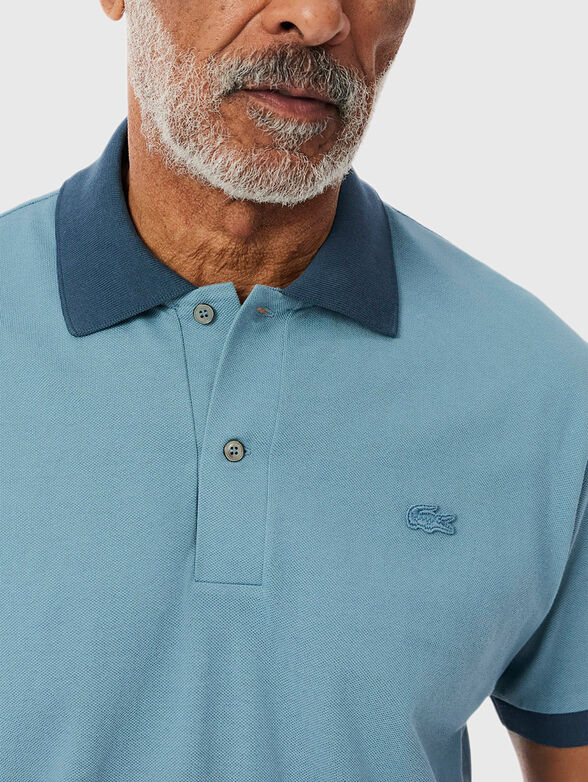 Cotton polo shirt with logo embroidery - 4