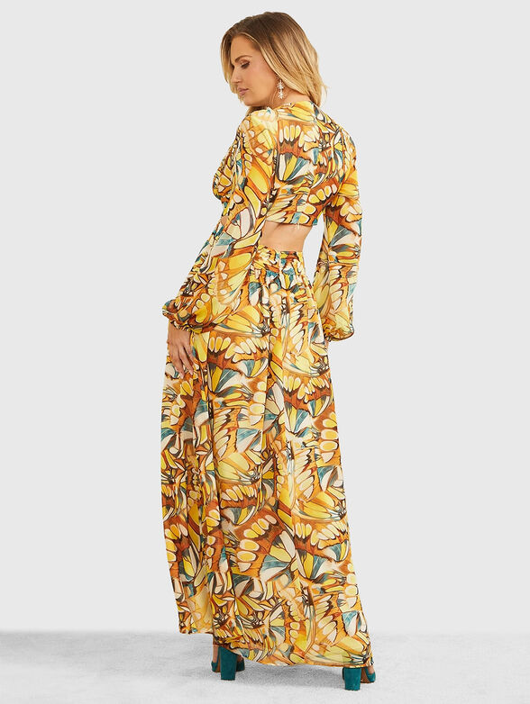 GOLDEN WING maxi dress with muticolor print - 2