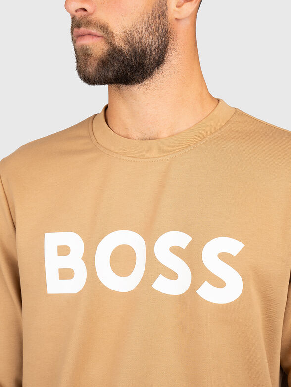 Cotton sweatshirt with front logo - 3